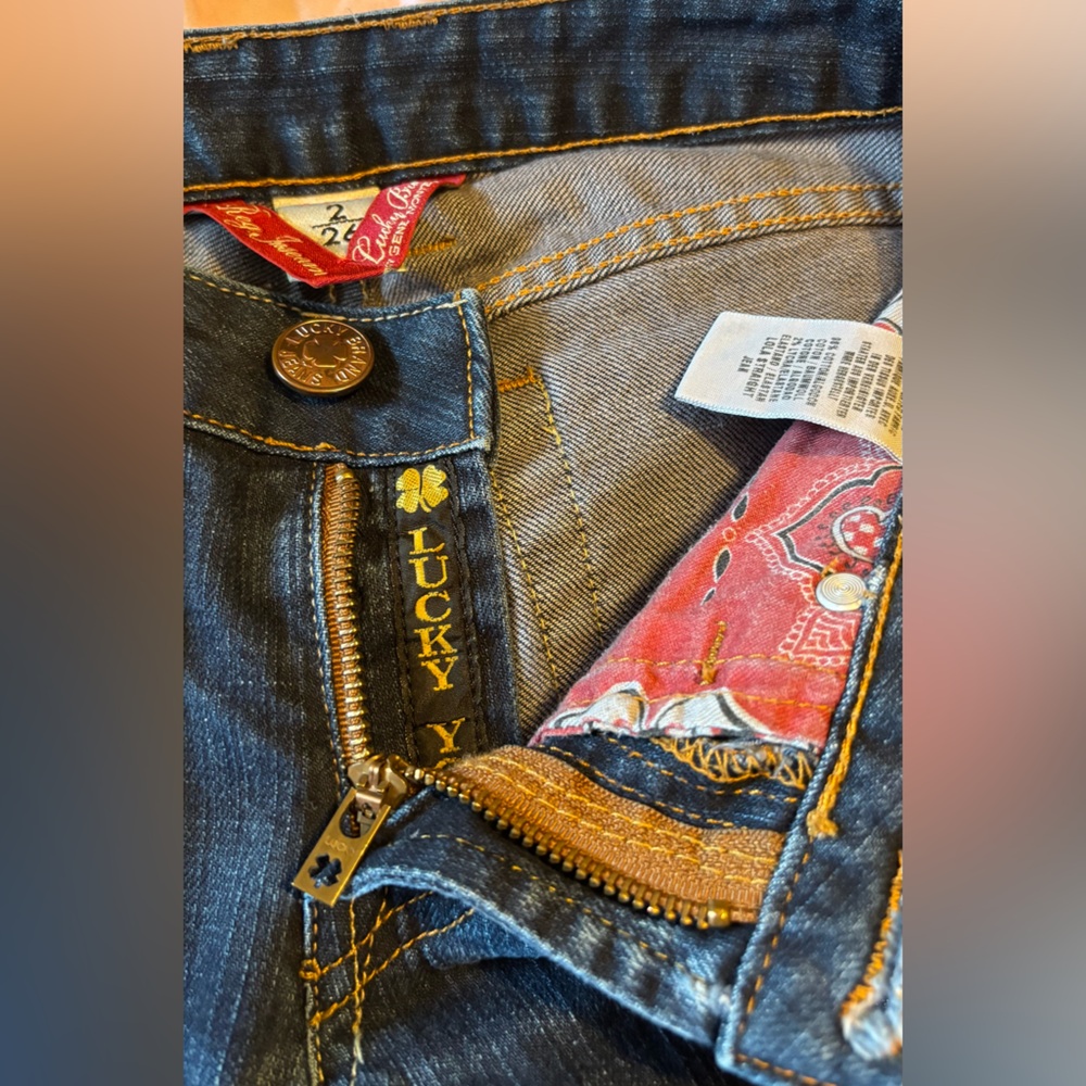 Lucky Brand Denim Jeans with Red Accents